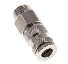 Acero inoxidable 316L DN 7.8 Acoplamiento de aire Enchufe G 1/2 pulgada Macho Doble cierre