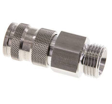 Acero inoxidable 316L DN 7.8 Acoplamiento de aire Enchufe G 1/2 pulgada Macho Doble cierre