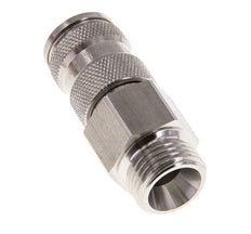 Acero inoxidable 316L DN 7.8 Acoplamiento de aire Enchufe G 1/2 pulgada Macho Doble cierre