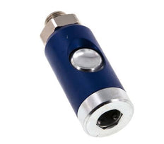 Acero templado DN 7.4 Enchufe de seguridad para acoplamiento de aire con pulsador G 1/4 pulg Macho