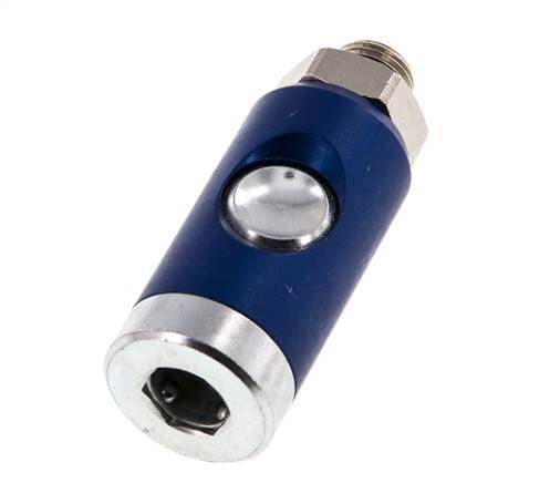 Acero templado DN 7.4 Enchufe de seguridad para acoplamiento de aire con pulsador G 1/4 pulg Macho