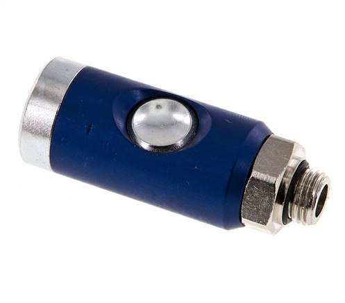 Acero templado DN 7.4 Enchufe de seguridad para acoplamiento de aire con pulsador G 1/4 pulg Macho