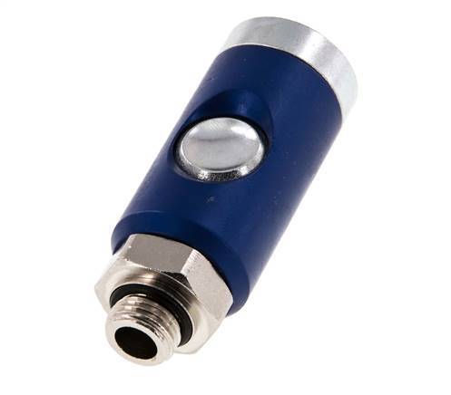 Acero templado DN 7.4 Enchufe de seguridad para acoplamiento de aire con pulsador G 1/4 pulg Macho
