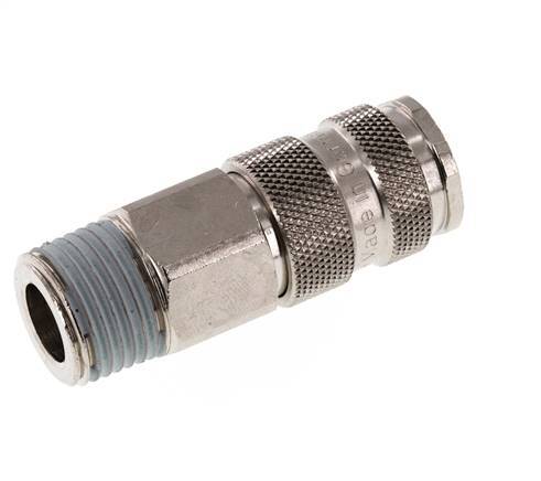 Acero endurecido DN 7.8 Acoplamiento de aire R 1/2 pulgada Macho