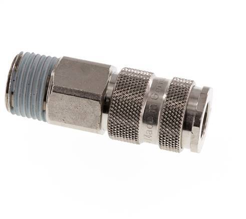 Acero endurecido DN 7.8 Acoplamiento de aire R 1/2 pulgada Macho
