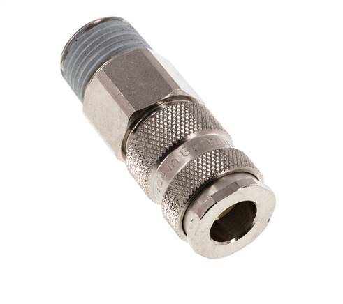 Acero endurecido DN 7.8 Acoplamiento de aire R 1/2 pulgada Macho