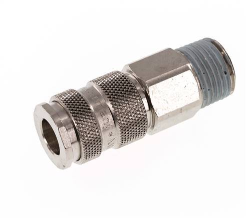 Acero endurecido DN 7.8 Acoplamiento de aire R 1/2 pulgada Macho