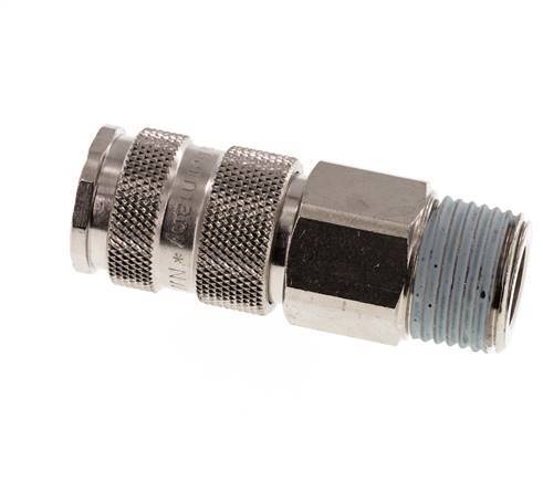 Acero endurecido DN 7.8 Acoplamiento de aire R 1/2 pulgada Macho