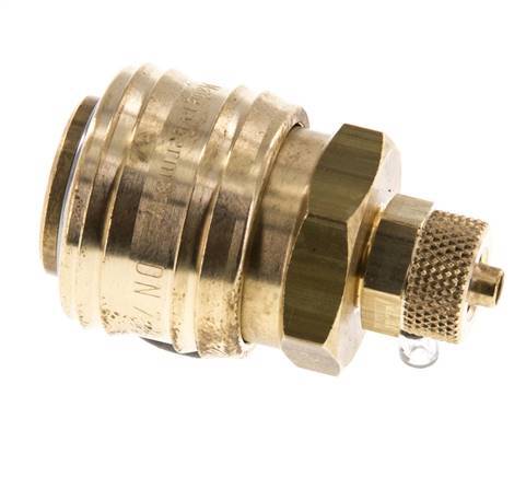 Acoplamiento de aire de latón DN 7.2 (Euro) Tuerca de unión 4x6 mm