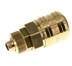 Latón DN 7.2 (Euro) Acoplamiento de aire Toma 8x10 mm Tuerca de unión Doble cierre