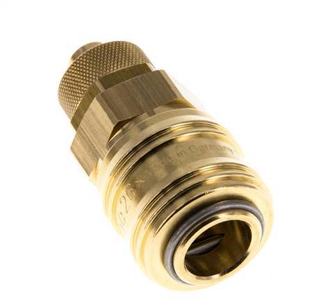 Latón DN 7.2 (Euro) Acoplamiento de aire Toma 8x10 mm Tuerca de unión Doble cierre