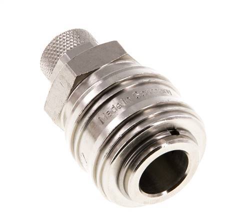 Latón niquelado DN 7.2 (Euro) Racor de acoplamiento de aire Tuerca de unión 6x8 mm
