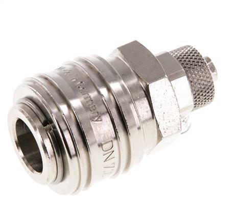 Latón niquelado DN 7.2 (Euro) Racor de acoplamiento de aire Tuerca de unión 6x8 mm