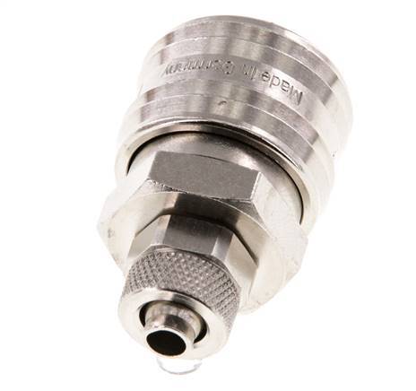 Latón niquelado DN 7.2 (Euro) Racor de acoplamiento de aire Tuerca de unión 6x8 mm