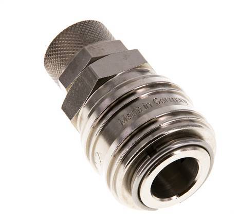 Latón niquelado DN 7,2 (Euro) Racor de acoplamiento de aire Tuerca de unión 8x10 mm