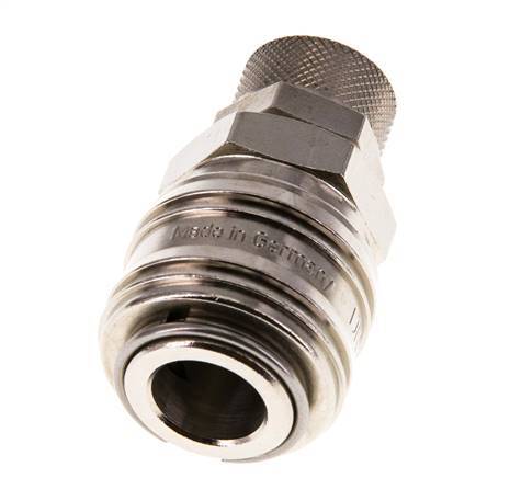 Latón niquelado DN 7,2 (Euro) Racor de acoplamiento de aire Tuerca de unión 8x10 mm
