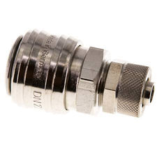 Latón niquelado DN 7,2 (Euro) Racor de acoplamiento de aire Tuerca de unión 8x10 mm
