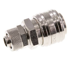 Latón niquelado DN 7,2 (Euro) Racor de acoplamiento de aire Tuerca de unión 9x12 mm