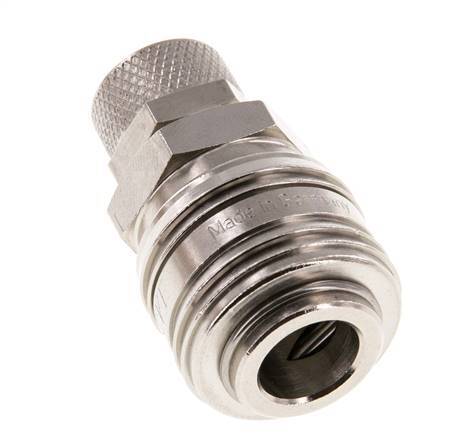 Latón niquelado DN 7,2 (Euro) Racor de acoplamiento de aire Tuerca de unión 9x12 mm