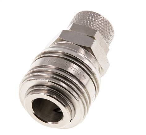 Latón niquelado DN 7,2 (Euro) Racor de acoplamiento de aire Tuerca de unión 9x12 mm
