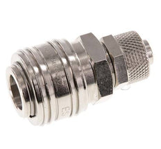 Latón niquelado DN 7,2 (Euro) Racor de acoplamiento de aire Tuerca de unión 9x12 mm