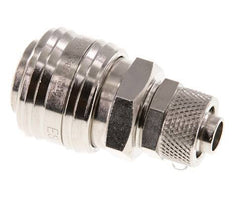 Latón niquelado DN 7,2 (Euro) Racor de acoplamiento de aire Tuerca de unión 9x12 mm