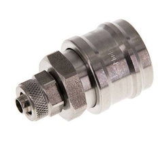 Acero inoxidable DN 7,2 (Euro) Acoplamiento de aire Toma 6x8 mm Tuerca de unión Cierre doble