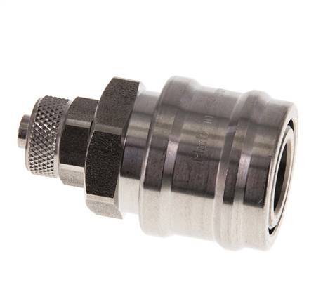 Acero inoxidable DN 7,2 (Euro) Acoplamiento de aire Toma 6x8 mm Tuerca de unión Cierre doble