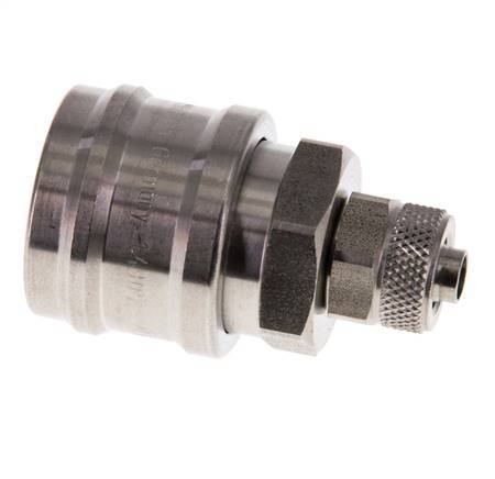 Acero inoxidable DN 7,2 (Euro) Acoplamiento de aire Toma 6x8 mm Tuerca de unión Cierre doble