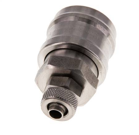 Acero inoxidable DN 7,2 (Euro) Acoplamiento de aire Toma 6x8 mm Tuerca de unión Cierre doble