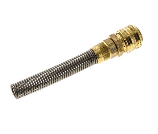 Acoplamiento de aire de latón DN 7.2 (Euro) Tuerca de unión 9x12 mm Bend-Protect