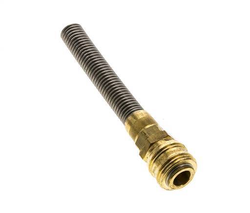 Acoplamiento de aire de latón DN 7.2 (Euro) Tuerca de unión 9x12 mm Bend-Protect