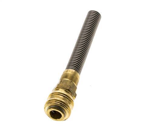 Acoplamiento de aire de latón DN 7.2 (Euro) Tuerca de unión 9x12 mm Bend-Protect