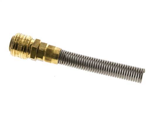 Acoplamiento de aire de latón DN 7.2 (Euro) Tuerca de unión 9x12 mm Bend-Protect