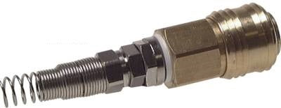 Acero endurecido DN 7.2 (Euro) Enchufe de acoplamiento de aire 8x10 mm Tuerca de unión Bend-Protect