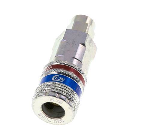 Acero/latón DN 7.6 (7.2 Euro) Acoplamiento de seguridad para aire Enchufe 5x8 mm (streamline) Tuerca de unión