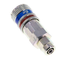 Acero/latón DN 7.6 (7.2 Euro) Acoplamiento de seguridad para aire Enchufe 5x8 mm (streamline) Tuerca de unión