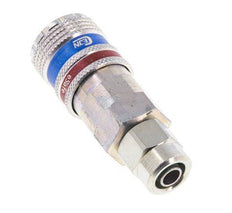 Acero/latón DN 7.6 (7.2 Euro) Acoplamiento de seguridad para aire Enchufe 6.5x10 mm (streamline) Tuerca de unión