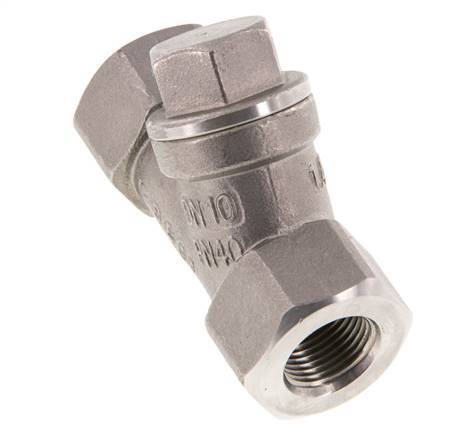 G3/8'' Válvula de retención en Y de acero inoxidable 316 PTFE 0.4/0.8-40bar - CLYS