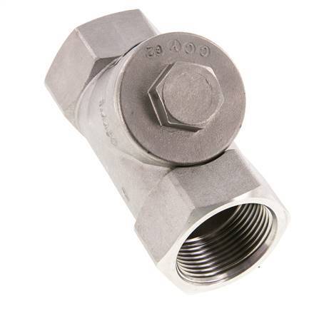 G1-1/4'' Válvula de retención en Y de acero inoxidable 316 PTFE 0.4/0.8-40bar - CLYS