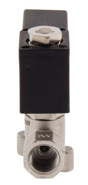 Electroválvula CM-DA 1/4'' Acero inoxidable FKM 0-10bar 12V DC