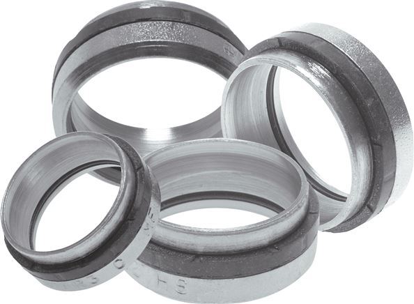 6L or 6S Zinc plated Steel Cutting ring with seal [2 Pieces]