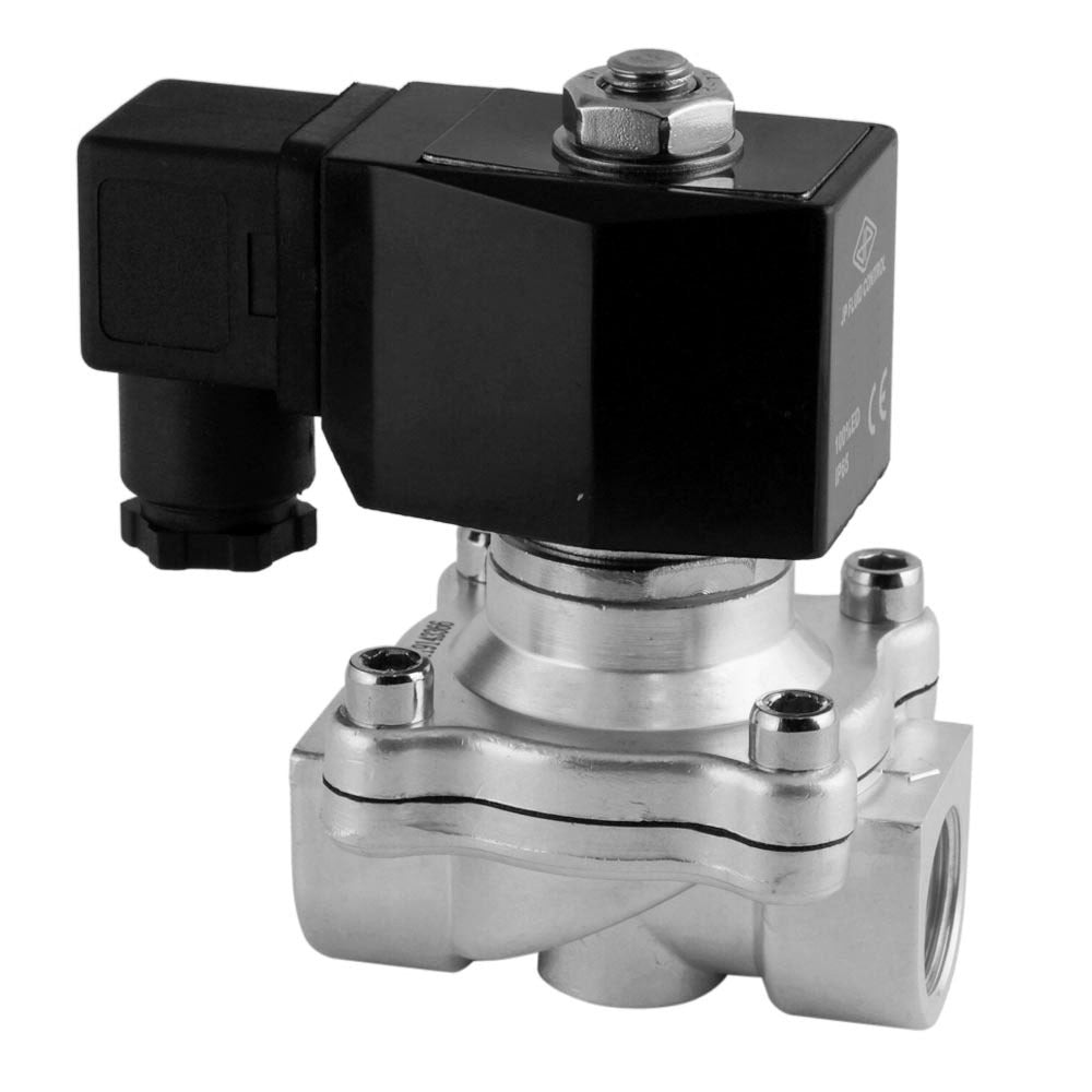 Electroválvula DF-SA 1/2'' acero inoxidable FKM 0-6bar 12V DC