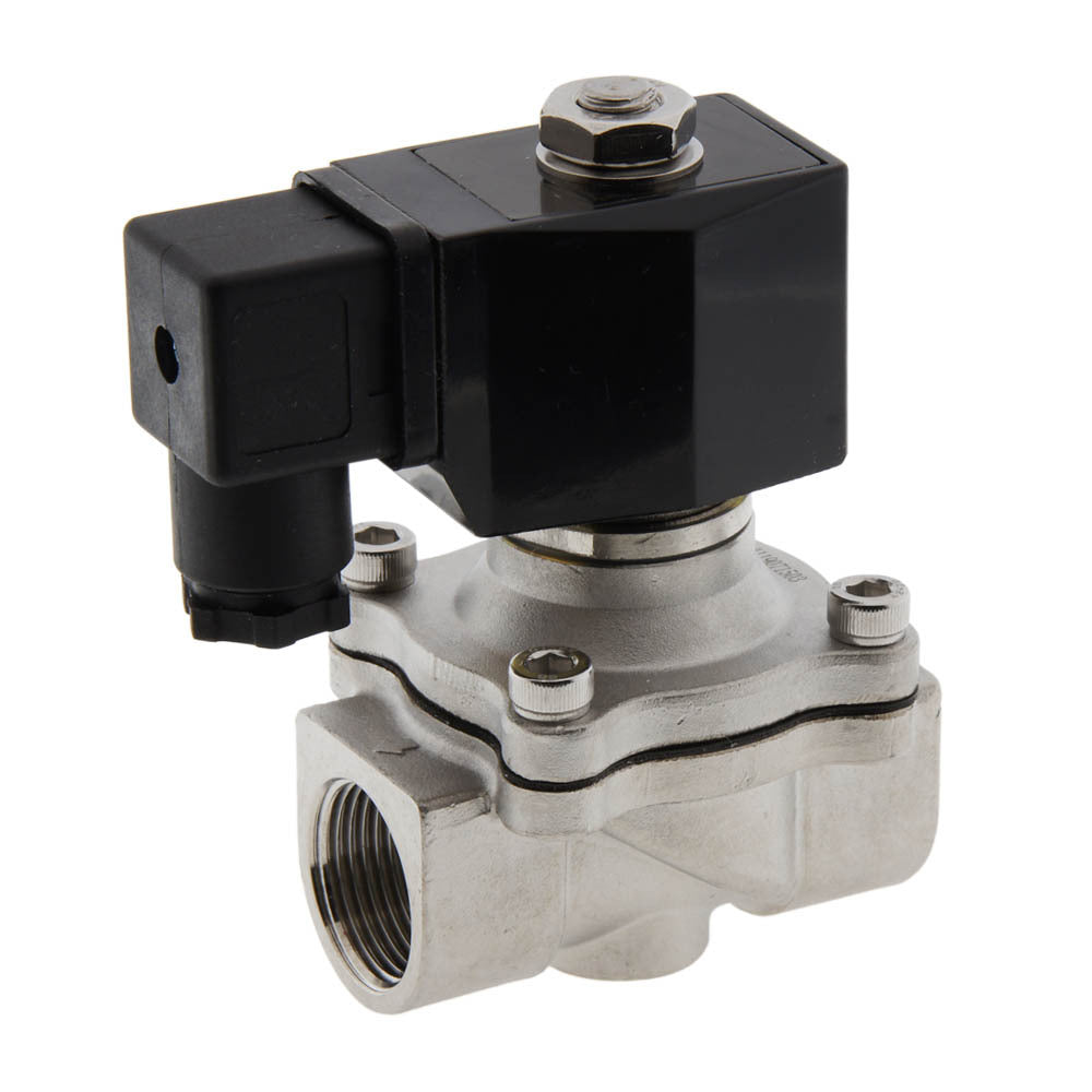 Electroválvula DF-SA 3/4'' acero inoxidable FKM 0-6bar 12V DC