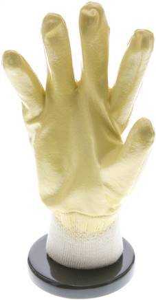 Guantes de Protección de Punto con Recubrimiento de Nitrilo Resistentes al Aceite Riesgo Medio Talla 9 [10 Piezas]