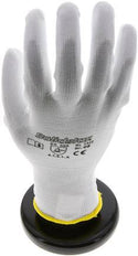 Guantes de Protección Punto Fino Recubrimiento PU Blanco Talla 8 [10 Piezas]