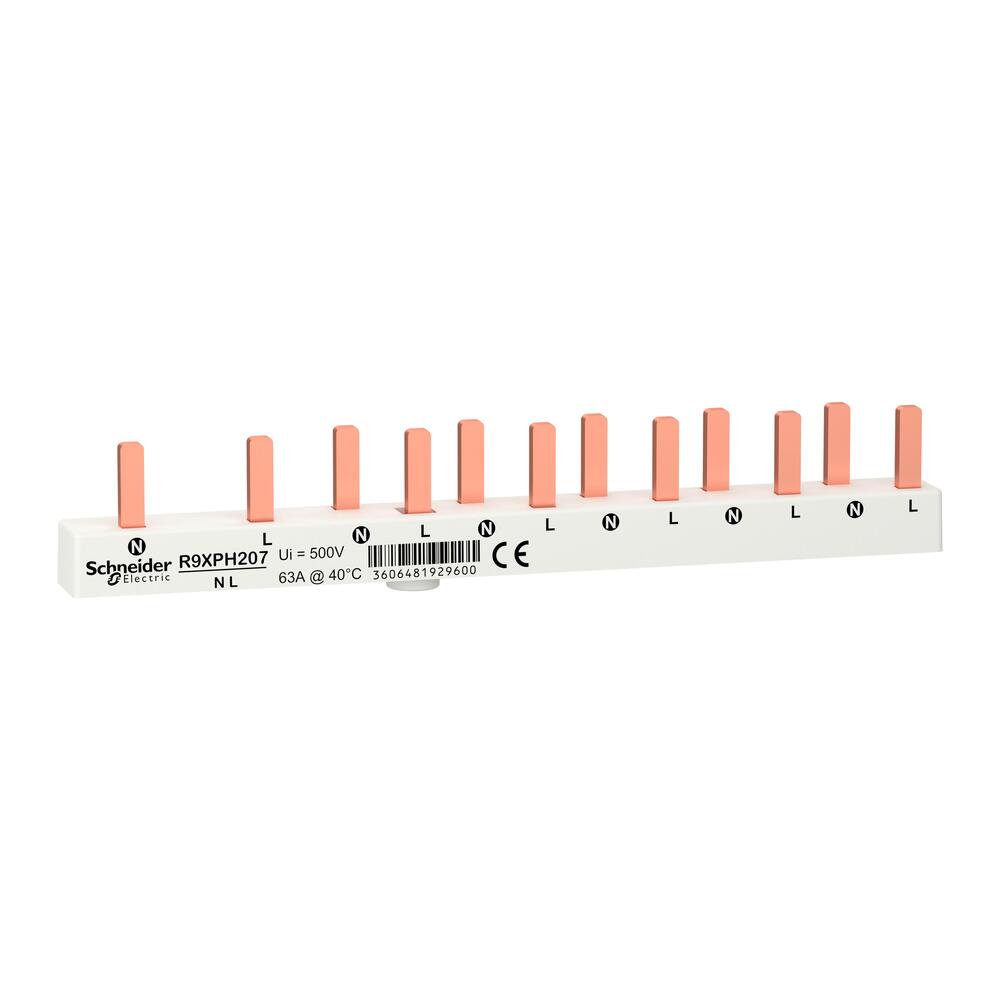 Schneider Electric Merlin Gerin Resi 9 Carril Peine - R9XPH207 [4 Piezas]