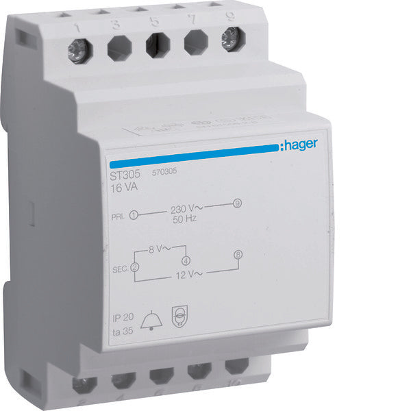 Transformador de timbre Hager ST - ST305