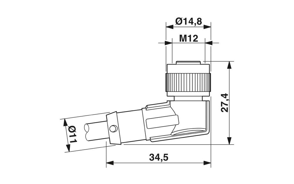 Phoenix Contact Cable de sensor/actuador con conector - 1668247