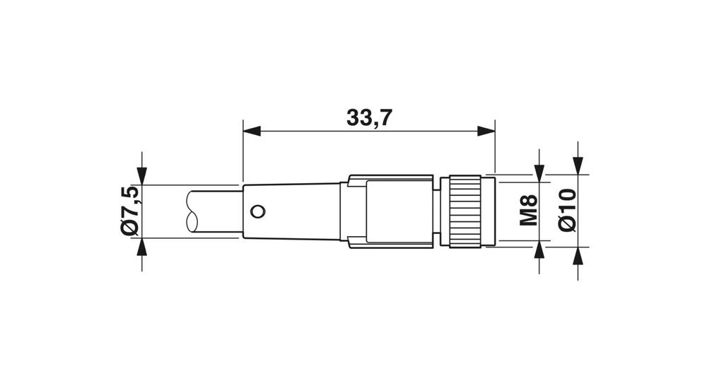 Phoenix Contact SAC-4P-10.0-PUR/M Cable de sensor/actuador con conector - 1683484